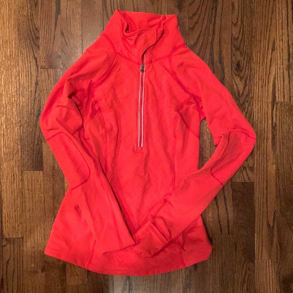 Lululemon 1/2 zip red jacket